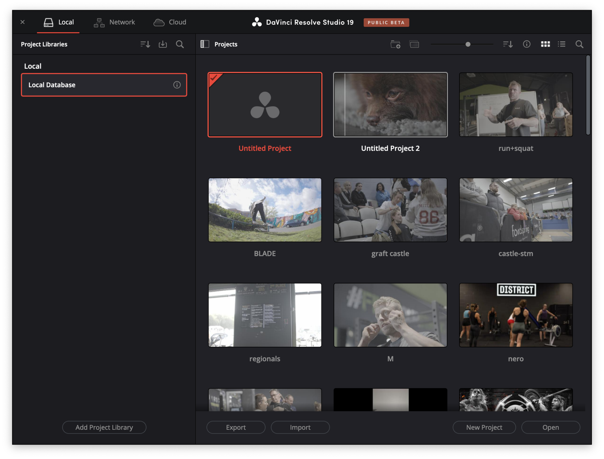 project manager in davinci resolve