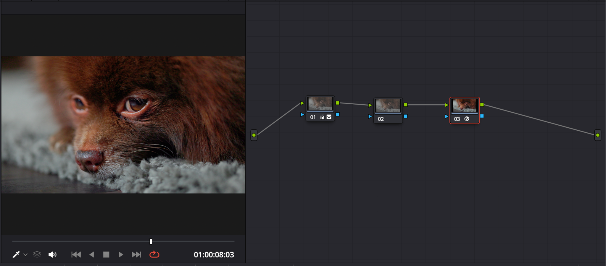 node after color transforms