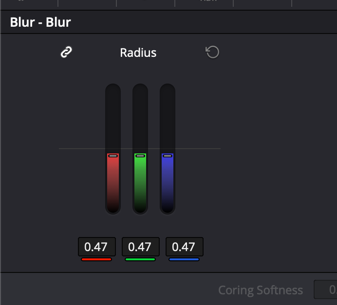blur radius panel